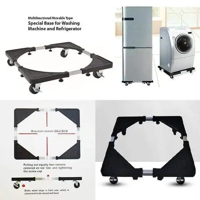 Adjustable movable Base stand for fridge washing machine and dryer / Washing machine Stand / movable fridge base
