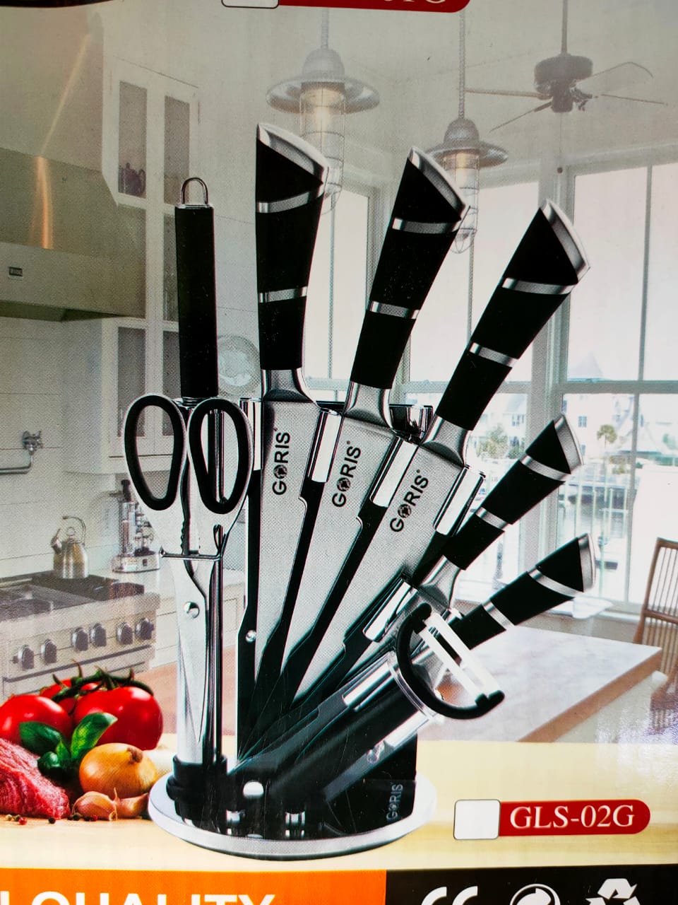 9pcs Elegant Kitchen Knives Set With a Stand
