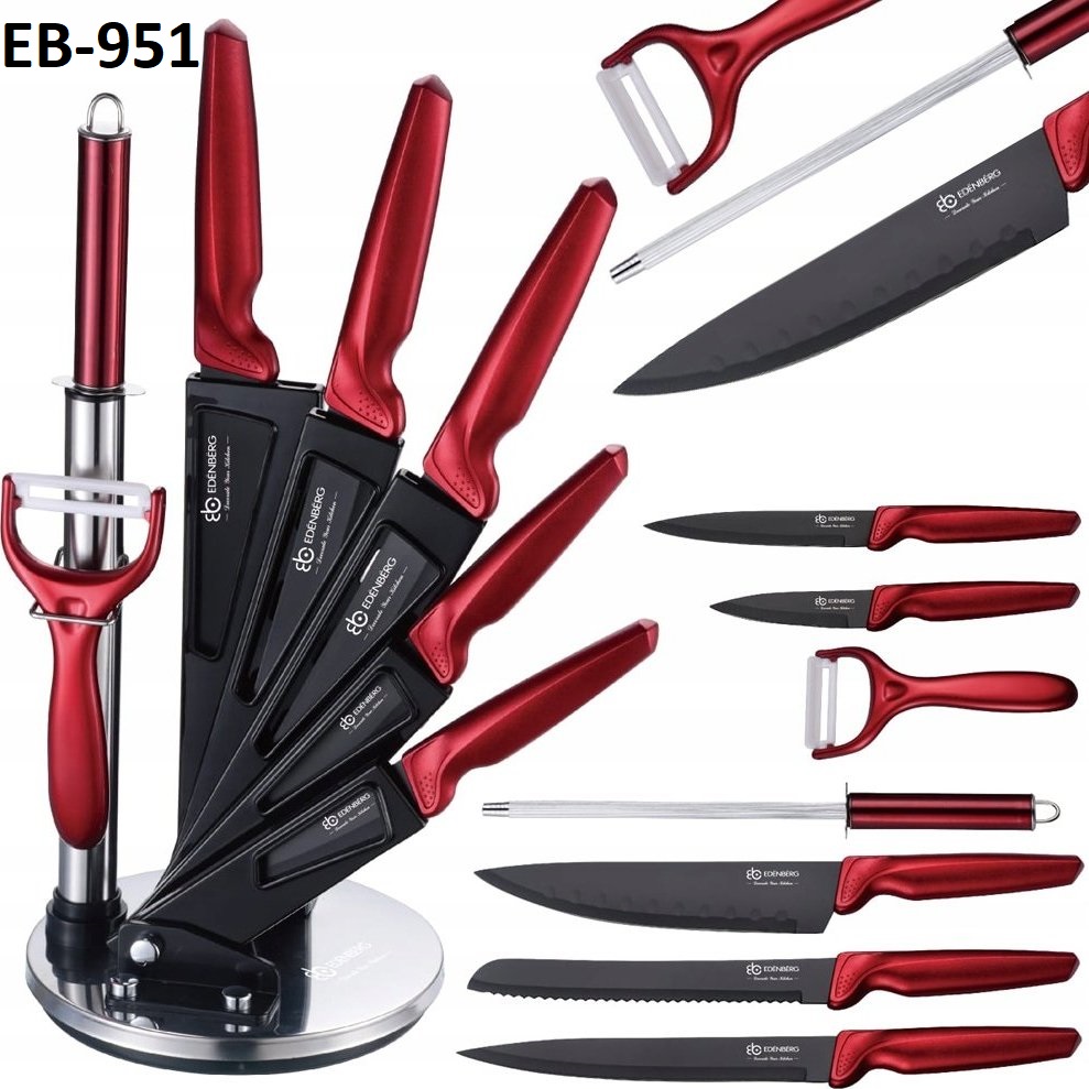 9pcs Elegant Kitchen Knives Set With a Stand