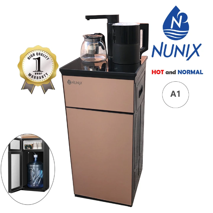Nunix A1 hot and normal bottom load water dispenser coffee maker Nunix water dispenser with touch control