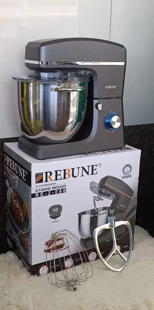 10L Rebune heavy duty commercial stand mixer with stainless steel bowl 1500W plus 2 years warranty Rebune commercial stand mixer with bowl