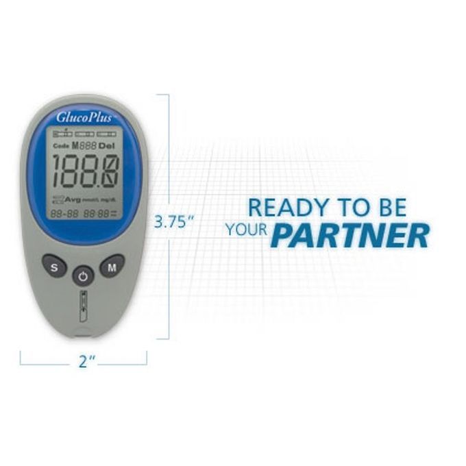 Glucoplus Blood Sugar/Glucose Diabetes Machine. Diabetes blood sugar glucometer GLUCO PLUS