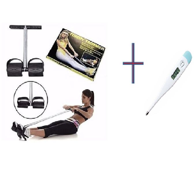 Tummy Trimmer Abs Exerciser, Waist Trimmer PLUS  Digital Thermometer With Beeper