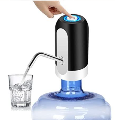 Electric Water Pump Wireless USB Rechargeable Water Diapenser Kitchen Appliances Black