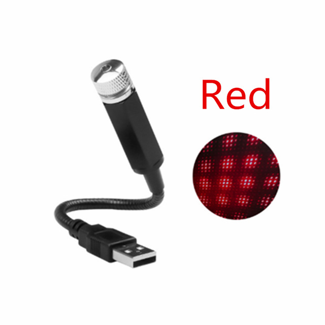 Universal Car Roof Lights Interior Ambient Atmosphere Galaxy Lamp USB Plug Light Decoration Light