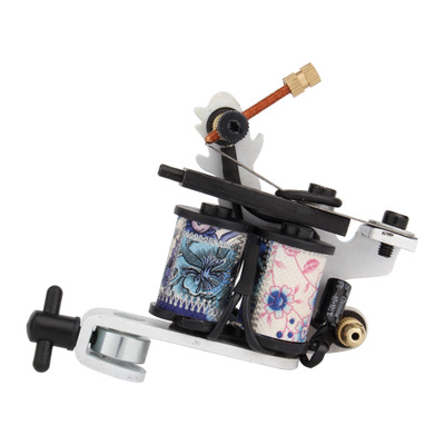 Starter Tattoo Kit 8 Wrap Coils Tattoo Gun Machines Grips Needles Tips Power Supply