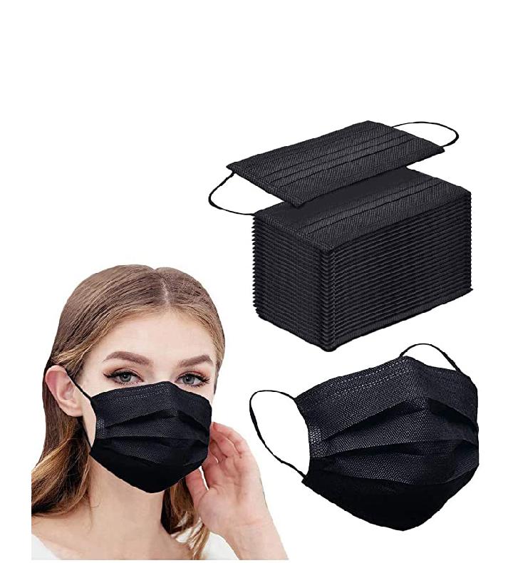 50 Pieces 3PLY IMPORTED PROTECTIVE BLACK FACE MASK