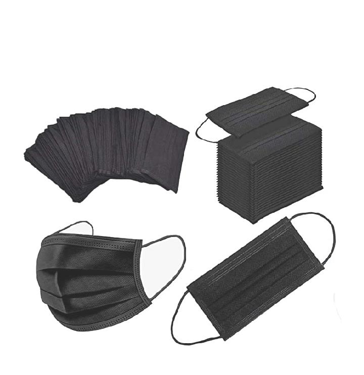 50 Pieces 3PLY IMPORTED PROTECTIVE BLACK FACE MASK