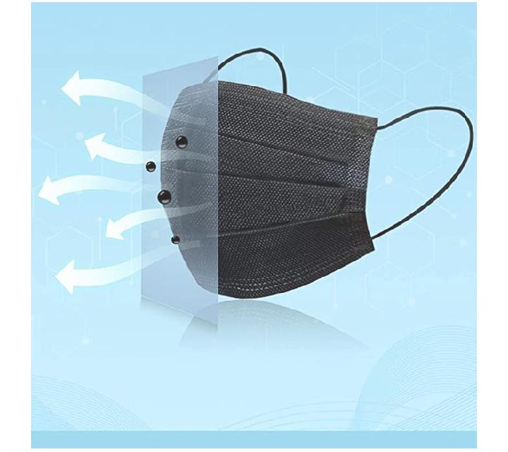 50 Pieces 3PLY IMPORTED PROTECTIVE BLACK FACE MASK