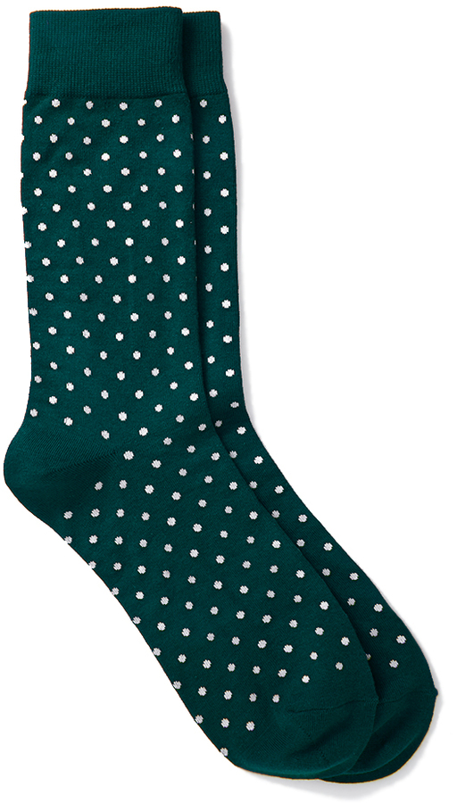 6 Pairs Men's Cotton Polka Dot Happy Socks