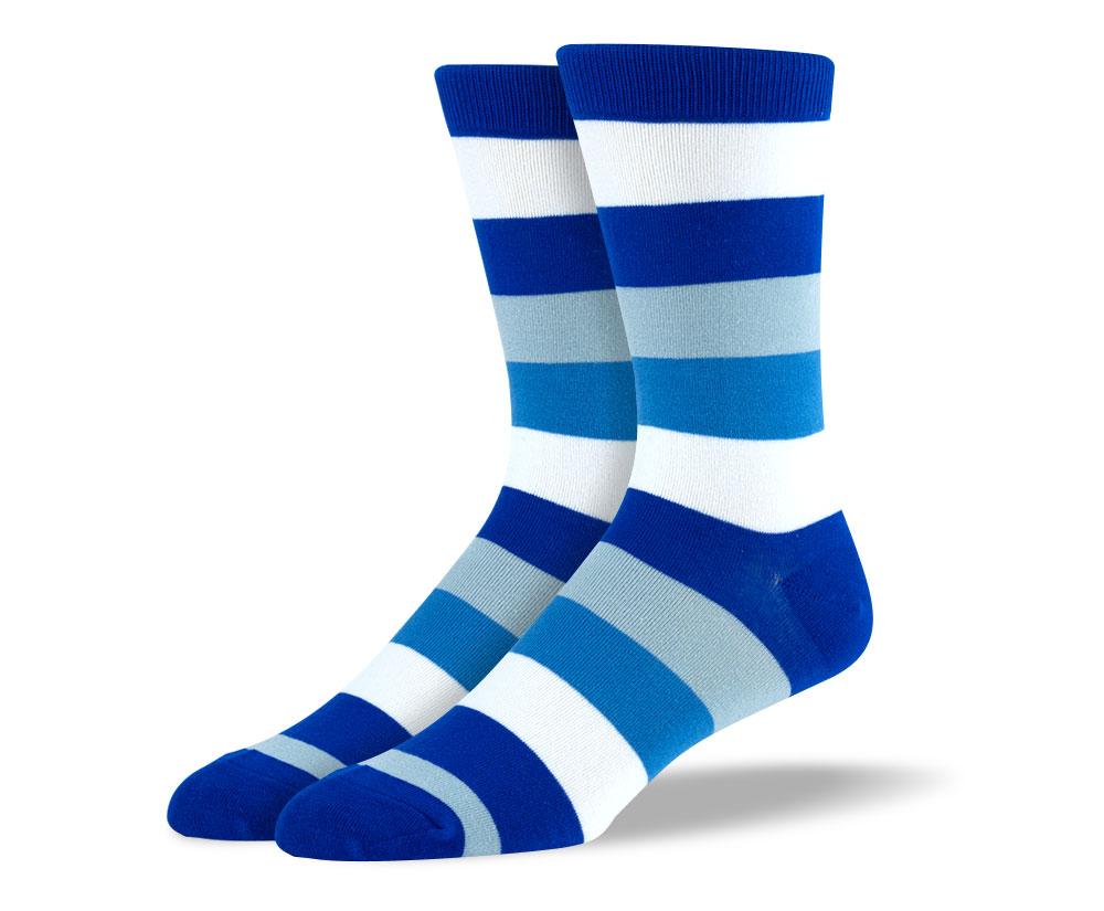 6 Pairs Men&apos;s Cotton Striped Happy Socks