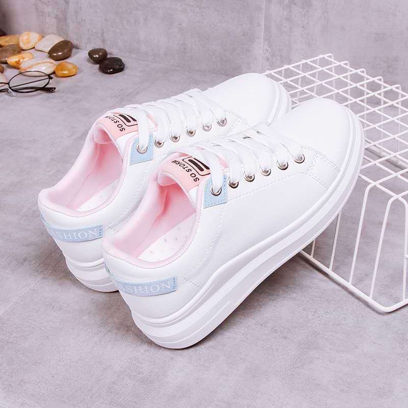 Brave shop Ladies Shoes High Quality Fashion Women Athletic Shoes Thick-soled Women shoes Increase Casual Shoes Lace-up Girls’ Sport Shoes