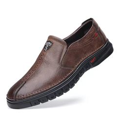 New Arrival High Quality Business Men's Shoes Fashion Mens Casual Loafers Driving Shoes Men Party Slip-Ons Brown 40