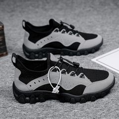 New Arrivals Men's Casual Breathable Sports Shoes Boys Shoes  Soft Soled Hiking Shoes  Students Fashion Sneakers Athletic Shoes 40 Gray
