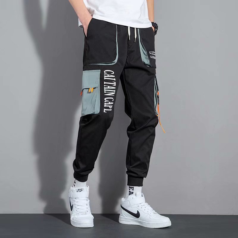 New Arrival Fashion Multi-pockets Overalls Men's Pants  Sportwear Baggy Casual Joggers Trousers Casual Sweatpants