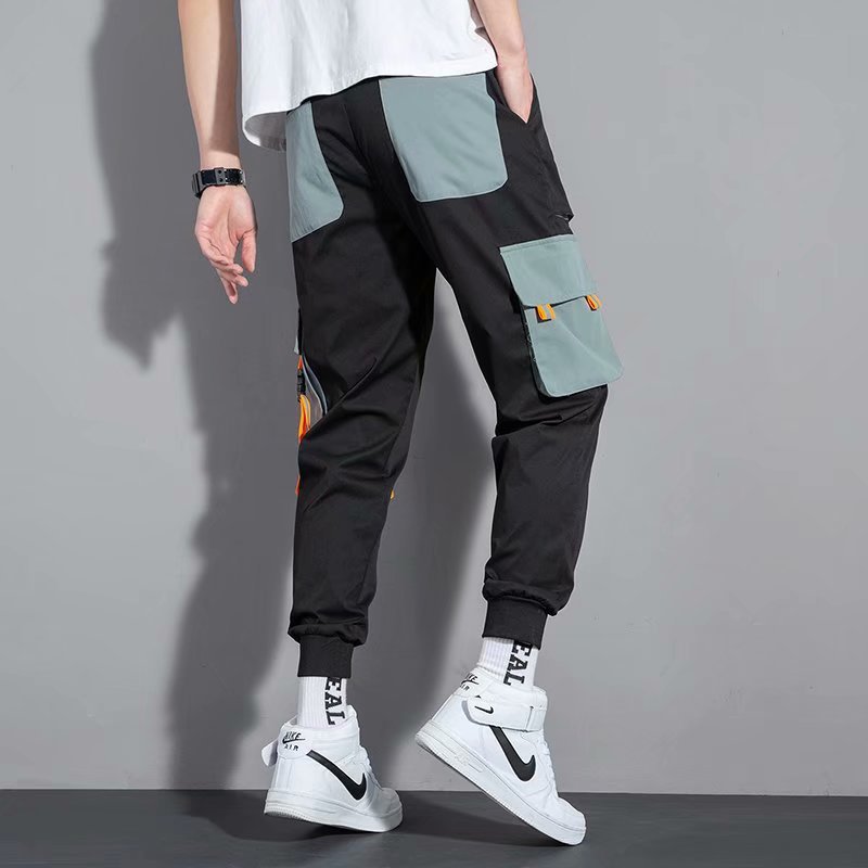 New Arrival Fashion Multi-pockets Overalls Men's Pants  Sportwear Baggy Casual Joggers Trousers Casual Sweatpants