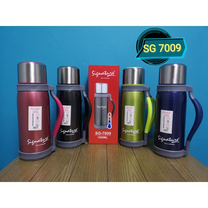 Signature awesome 1.2 litres unbreakable metallic flask