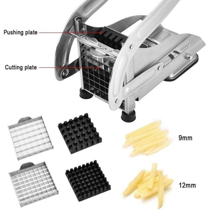 Fries/Chips Cutter- Stainless Steel Potato Chopper Chipser