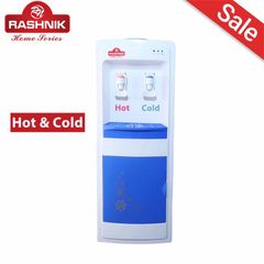 RASHNIK RN-2453 Hot And Cold Standing Water Dispenser with Storage Cabine  with Push Tap  220-240V  50/60HZ Blue as picture