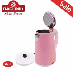 RASHNIK RN-1151  2.3L 1500W Double-layer Insulation Electric Kettle Stainless Steel  Kettles