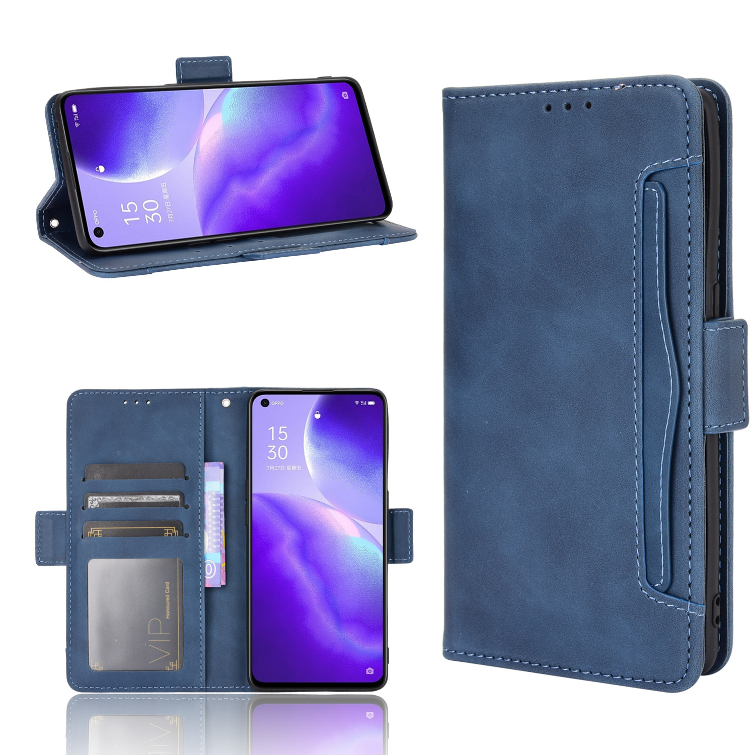 Wallet Cover Casing for OPPO Reno5 Reno 5 Pro Leather Magnetic Card Slot Phone Cover
