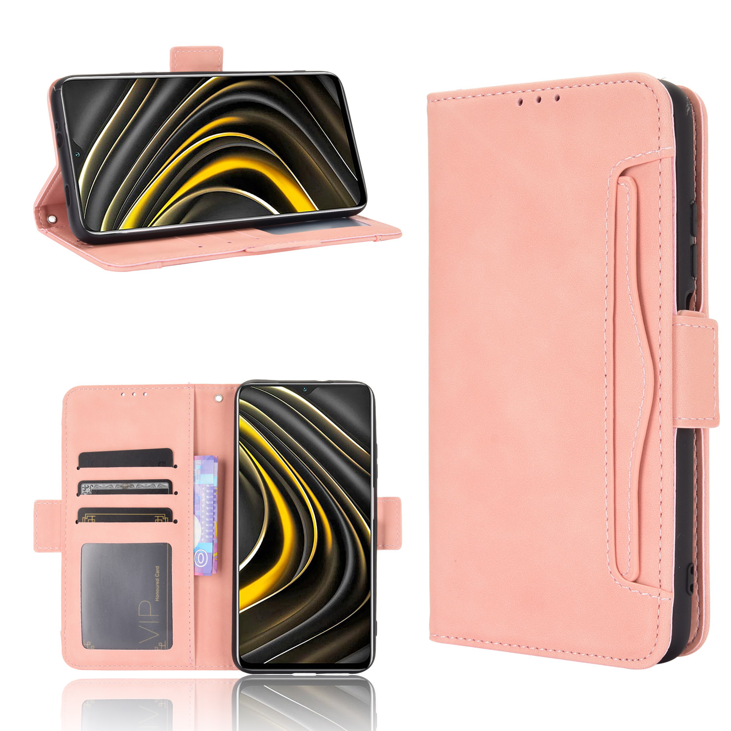 Wallet Cover Casing for Xiaomi Poco M3 Case Leather Magnetic Card Slot Phone Cover
