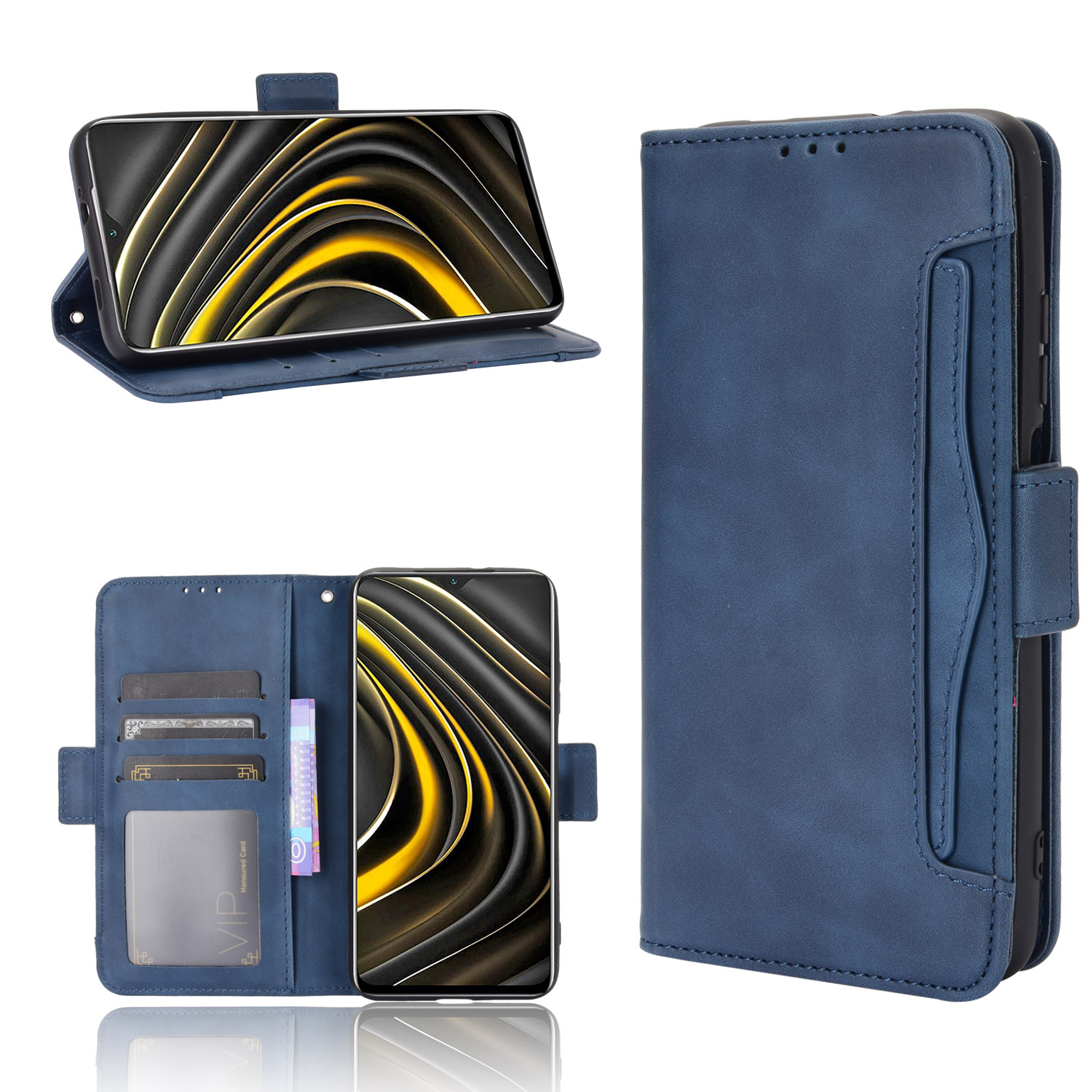 Wallet Cover Casing for Xiaomi Poco M3 Case Leather Magnetic Card Slot Phone Cover