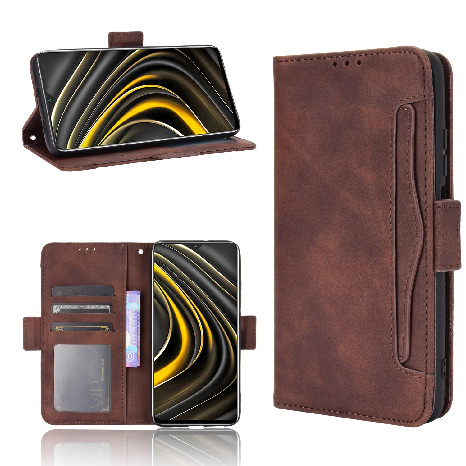 Wallet Cover Casing for Xiaomi Poco M3 Case Leather Magnetic Card Slot Phone Cover