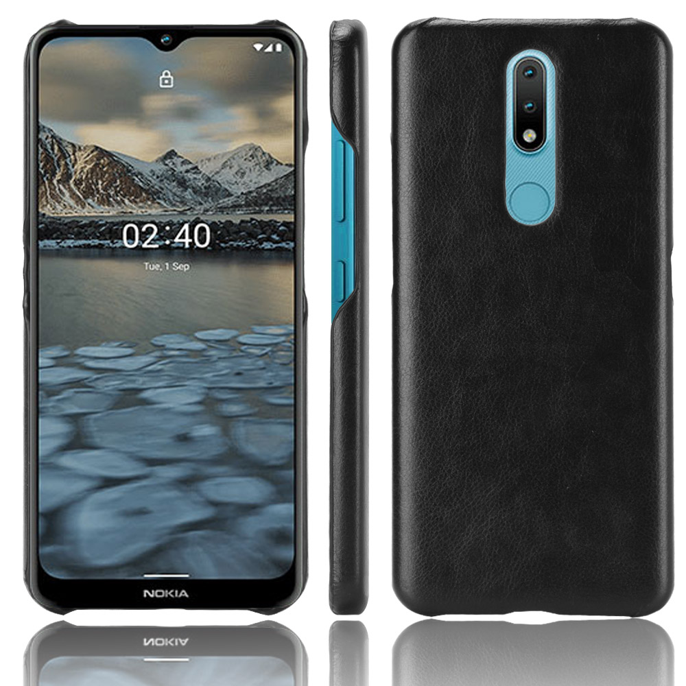 Case for Nokia 2.4 Cover PC+Leather Lychee Pattern Shockproof Protective Cover