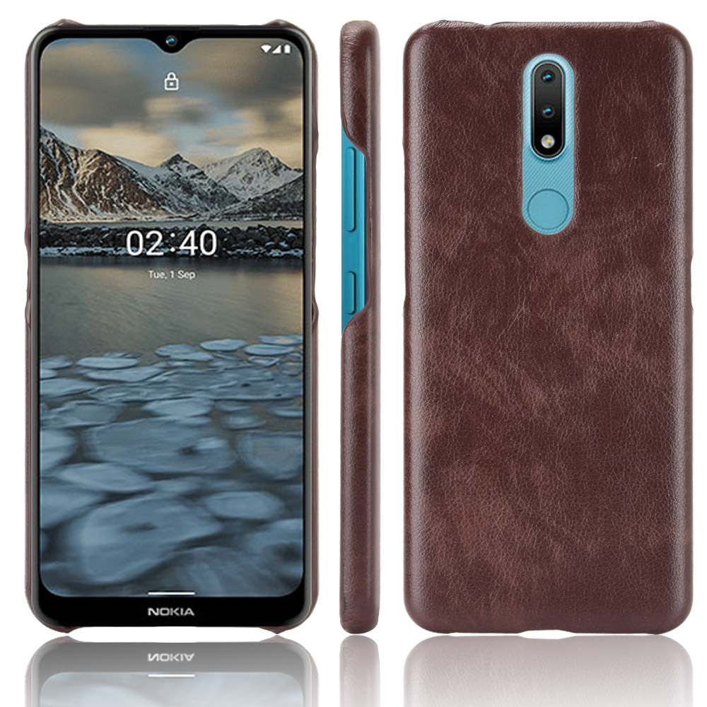 Case for Nokia 2.4 Cover PC+Leather Lychee Pattern Shockproof Protective Cover