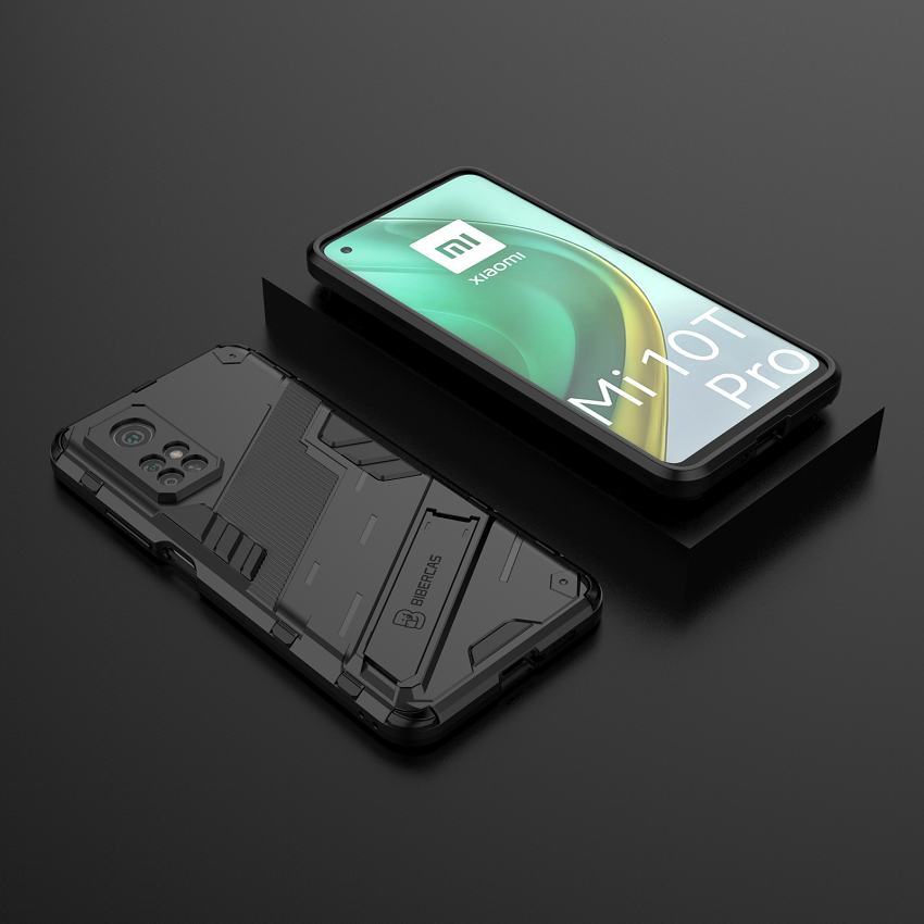 Phone Cases for Xiaomi Mi 10T Mi 10T Pro Rugged Armor Cover PC Shockproof with Kickstand