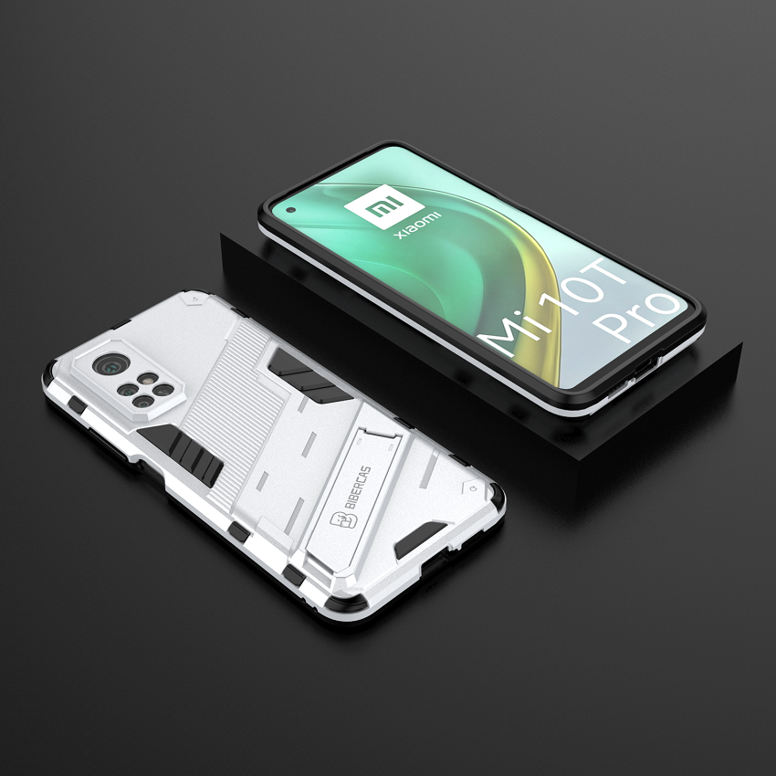 Phone Cases for Xiaomi Mi 10T Mi 10T Pro Rugged Armor Cover PC Shockproof with Kickstand