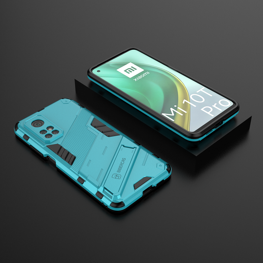 Phone Cases for Xiaomi Mi 10T Mi 10T Pro Rugged Armor Cover PC Shockproof with Kickstand