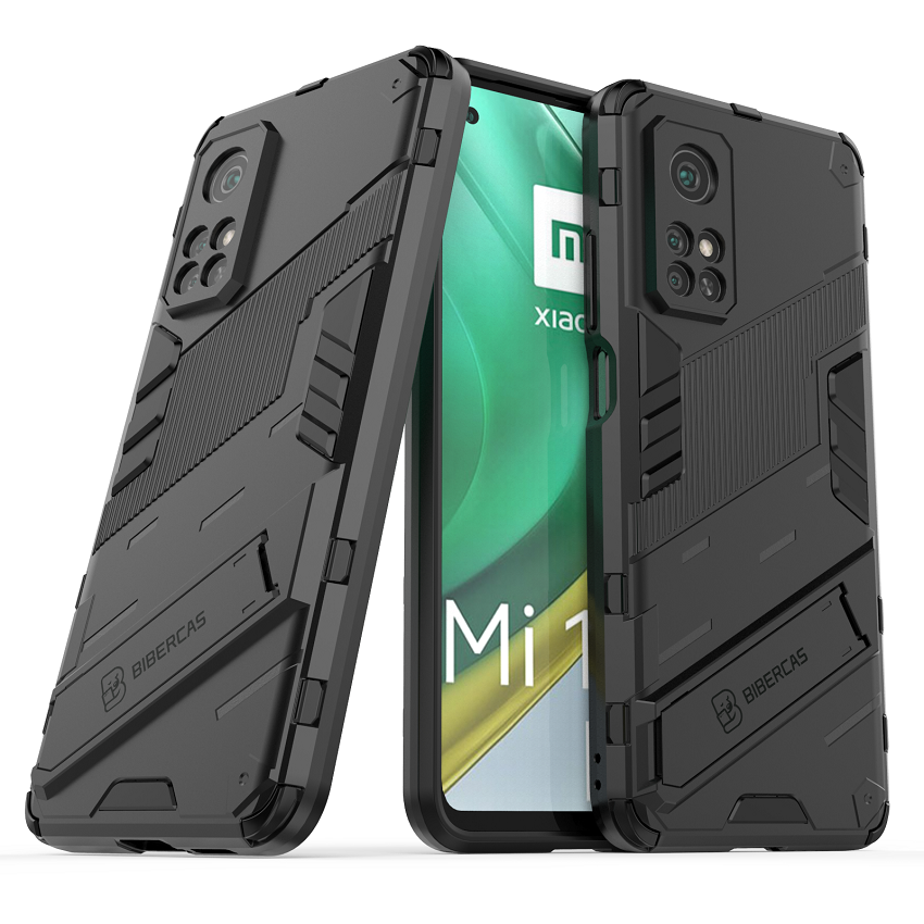 Phone Cases for Xiaomi Mi 10T Mi 10T Pro Rugged Armor Cover PC Shockproof with Kickstand