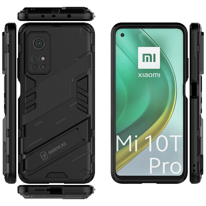Phone Cases for Xiaomi Mi 10T Mi 10T Pro Rugged Armor Cover PC Shockproof with Kickstand