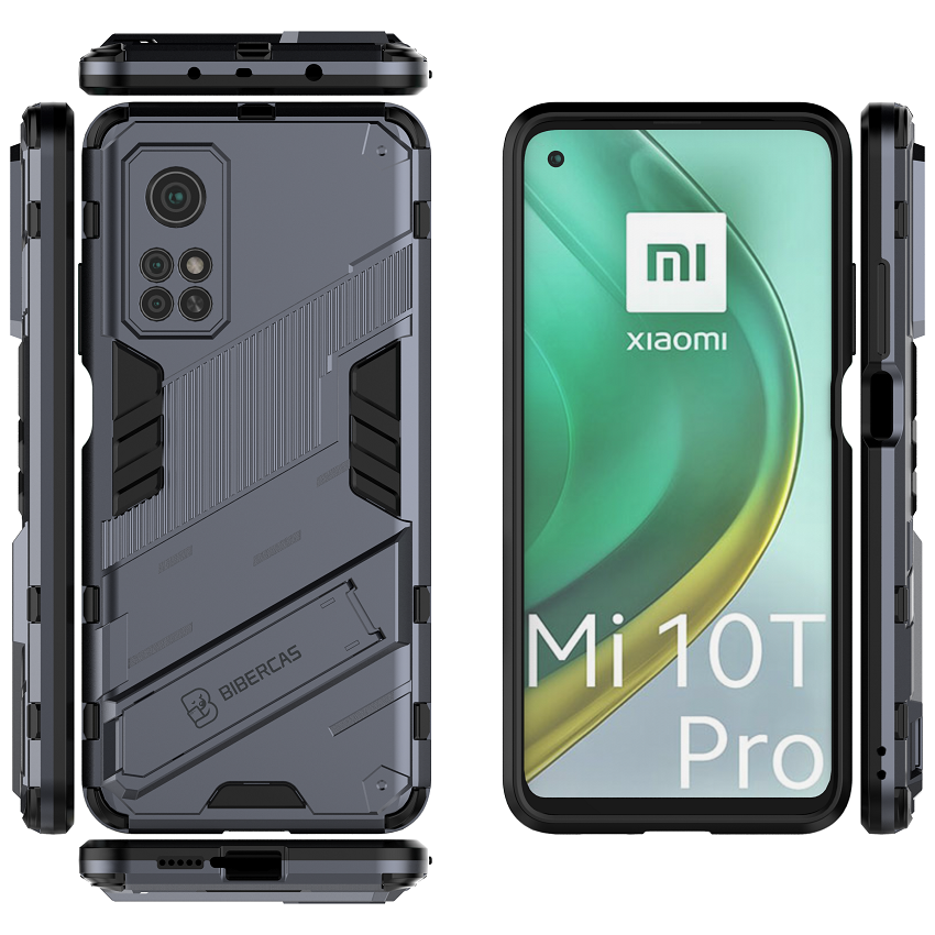 Phone Cases for Xiaomi Mi 10T Mi 10T Pro Rugged Armor Cover PC Shockproof with Kickstand