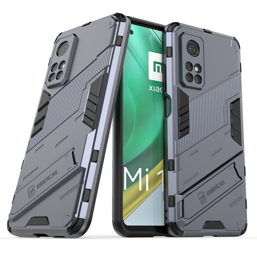 Phone Cases for Xiaomi Mi 10T Mi 10T Pro Rugged Armor Cover PC Shockproof with Kickstand