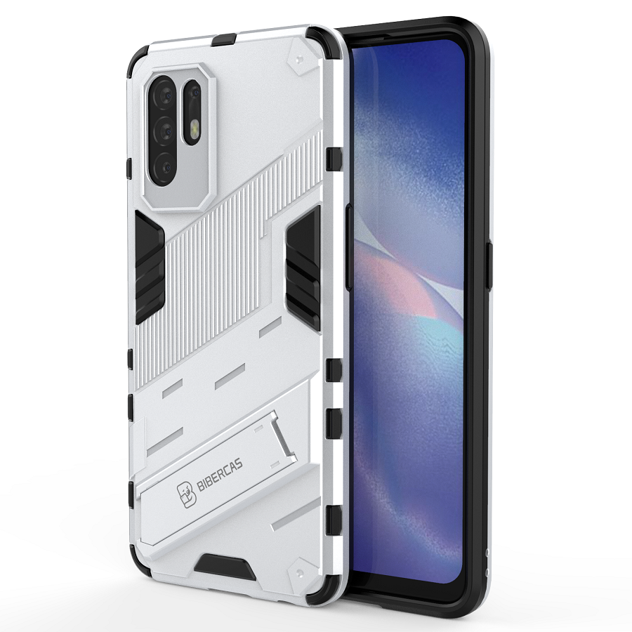 Phone Cases for OPPO Reno5 Z / Reno 5Z Rugged Armor Cover PC Shockproof with Kickstand