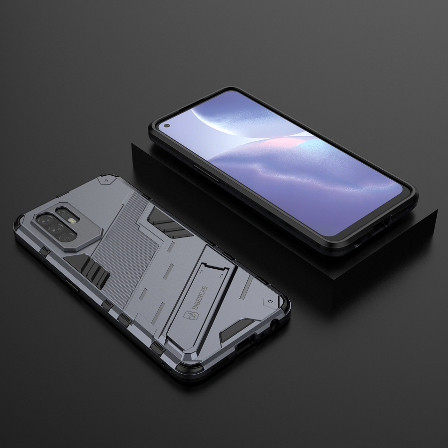 Phone Cases for OPPO Reno5 Z / Reno 5Z Rugged Armor Cover PC Shockproof with Kickstand