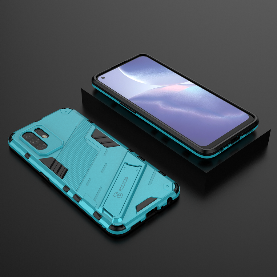Phone Cases for OPPO Reno5 Z / Reno 5Z Rugged Armor Cover PC Shockproof with Kickstand