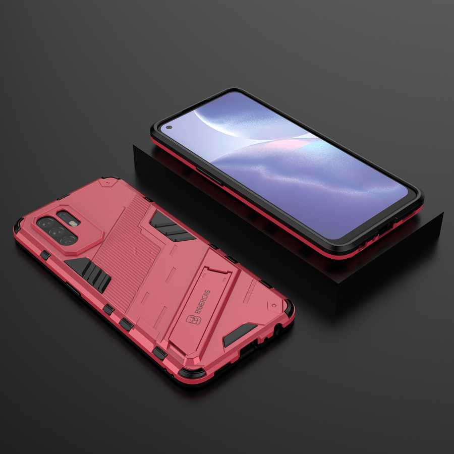 Phone Cases for OPPO Reno5 Z / Reno 5Z Rugged Armor Cover PC Shockproof with Kickstand