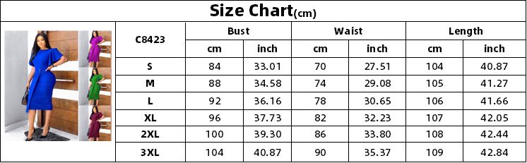 Evening Dresses Flared Sleeve Round Neck Split Hips Professional Skirt African Dress