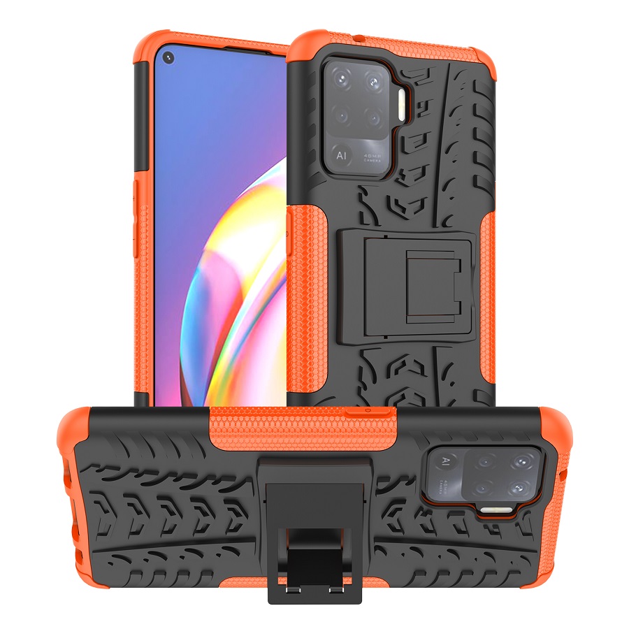 OPPO Reno 5 Lite/ OPPO Reno5 Lite Phone Case,OPPO Reno 5F / OPPO Reno5 F Heavy Duty [Drop-protection] with Kickstand Back Cover