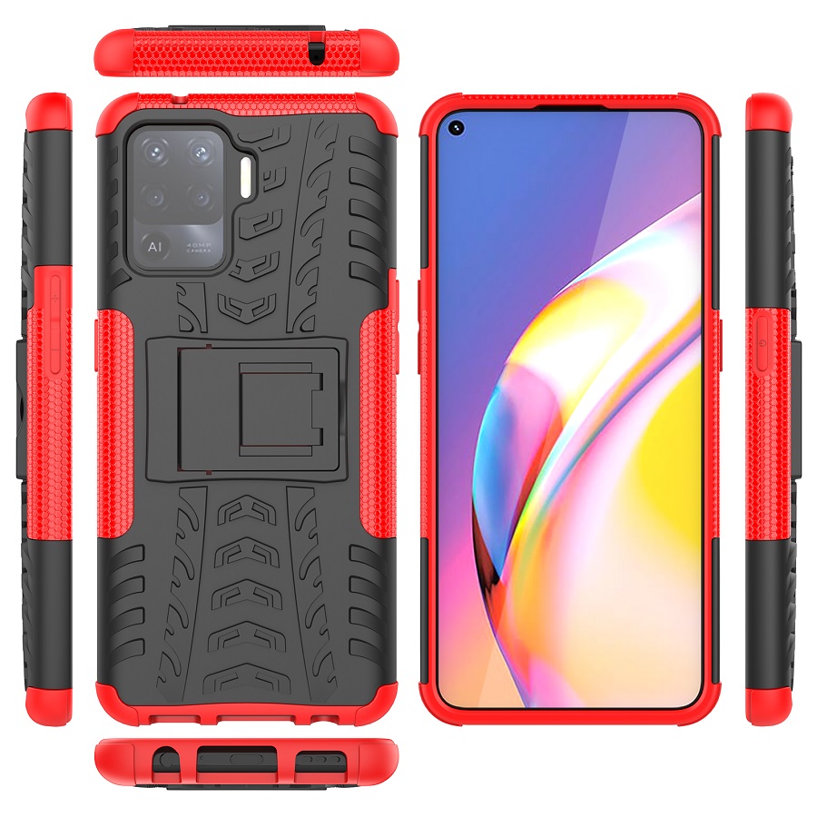 OPPO Reno 5 Lite/ OPPO Reno5 Lite Phone Case,OPPO Reno 5F / OPPO Reno5 F Heavy Duty [Drop-protection] with Kickstand Back Cover