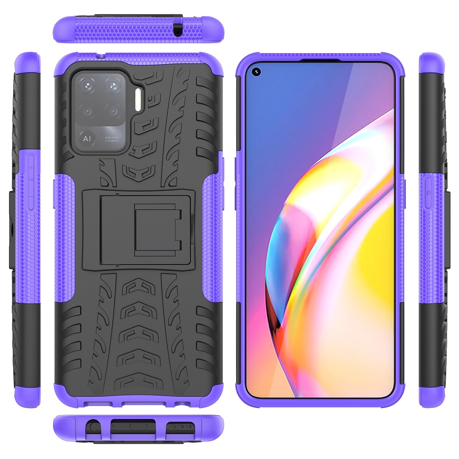 OPPO Reno 5 Lite/ OPPO Reno5 Lite Phone Case,OPPO Reno 5F / OPPO Reno5 F Heavy Duty [Drop-protection] with Kickstand Back Cover