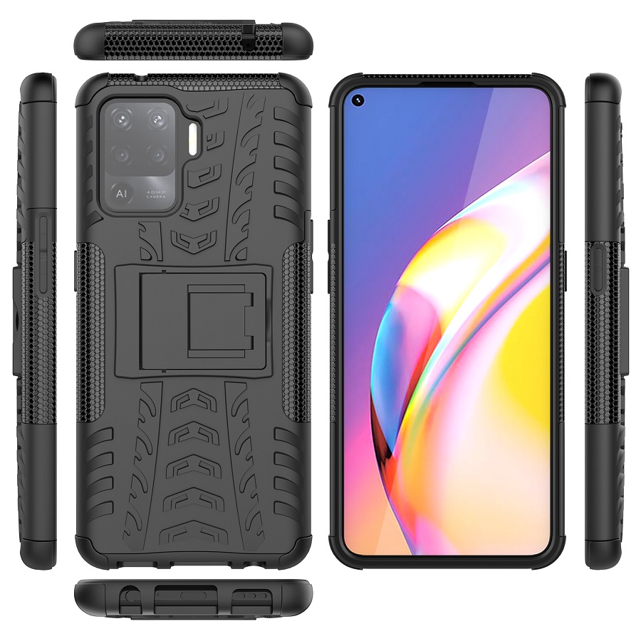 OPPO Reno 5 Lite/ OPPO Reno5 Lite Phone Case,OPPO Reno 5F / OPPO Reno5 F Heavy Duty [Drop-protection] with Kickstand Back Cover