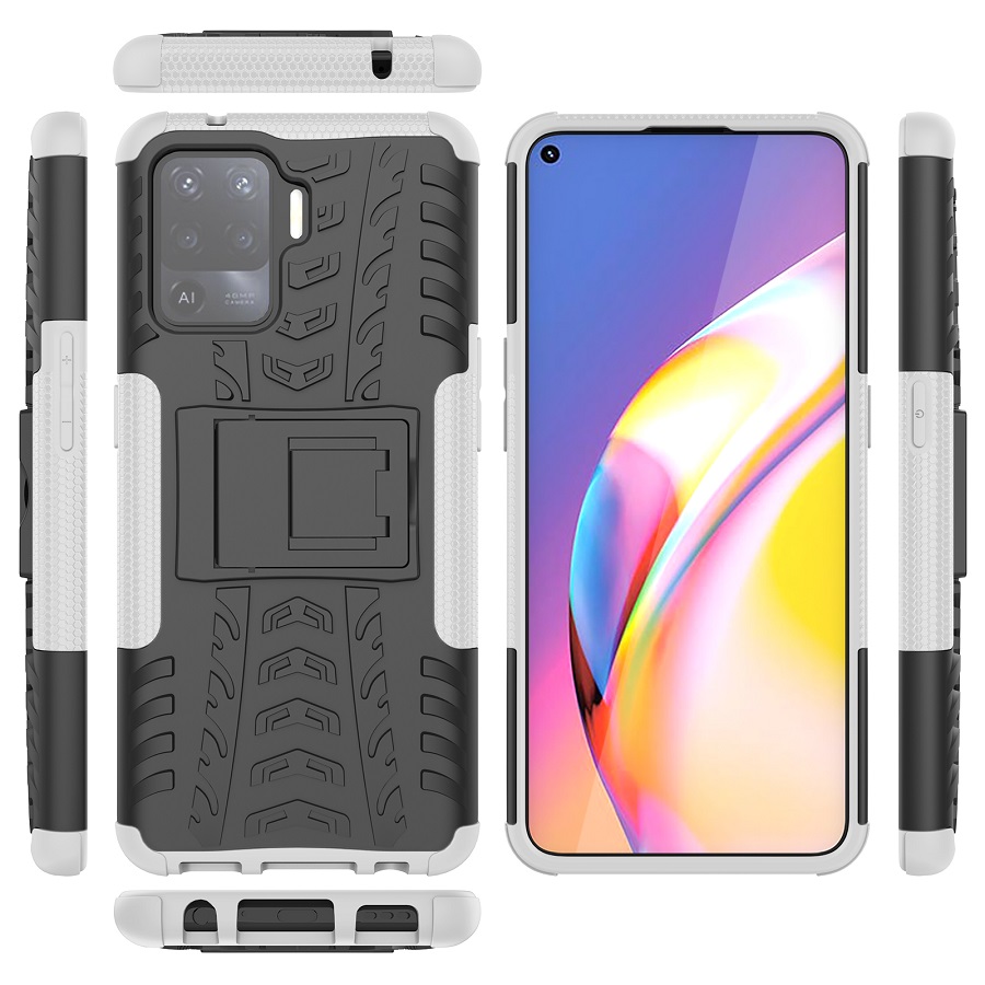 OPPO Reno 5 Lite/ OPPO Reno5 Lite Phone Case,OPPO Reno 5F / OPPO Reno5 F Heavy Duty [Drop-protection] with Kickstand Back Cover