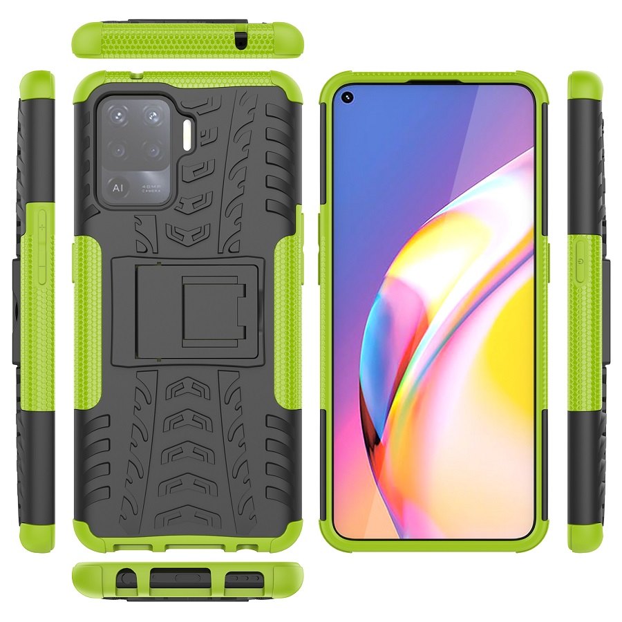 OPPO Reno 5 Lite/ OPPO Reno5 Lite Phone Case,OPPO Reno 5F / OPPO Reno5 F Heavy Duty [Drop-protection] with Kickstand Back Cover