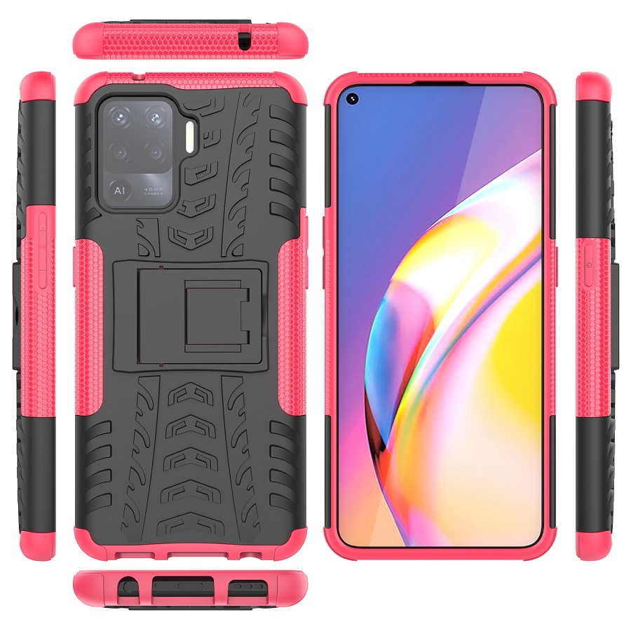 OPPO Reno 5 Lite/ OPPO Reno5 Lite Phone Case,OPPO Reno 5F / OPPO Reno5 F Heavy Duty [Drop-protection] with Kickstand Back Cover