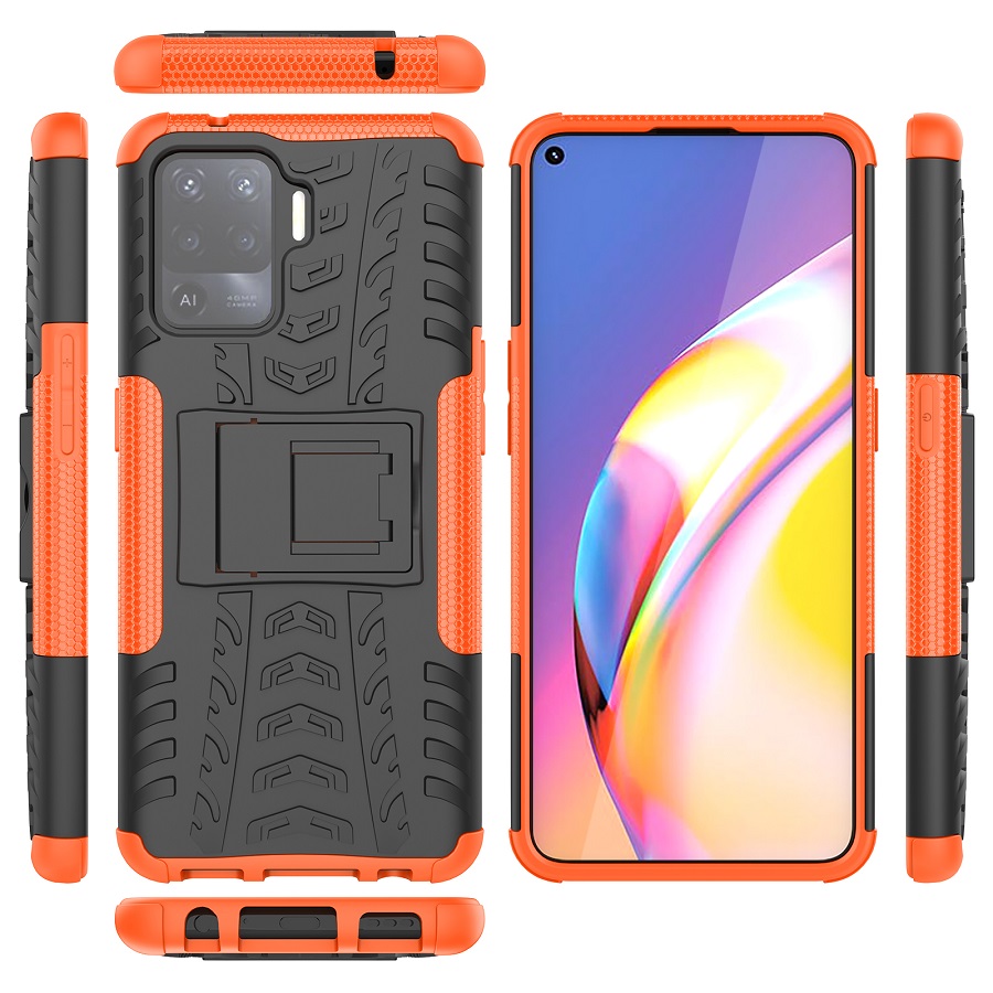 OPPO Reno 5 Lite/ OPPO Reno5 Lite Phone Case,OPPO Reno 5F / OPPO Reno5 F Heavy Duty [Drop-protection] with Kickstand Back Cover
